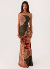 Iroha Strapless Maxi Dress - Jungle Grove