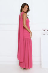 Soire Glow Strapless Maxi Dress Pink